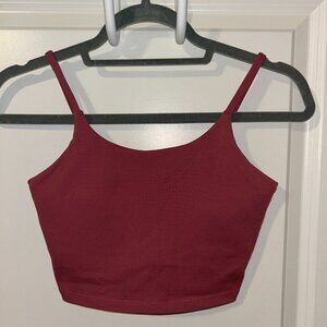 Red Cropped Tank Top